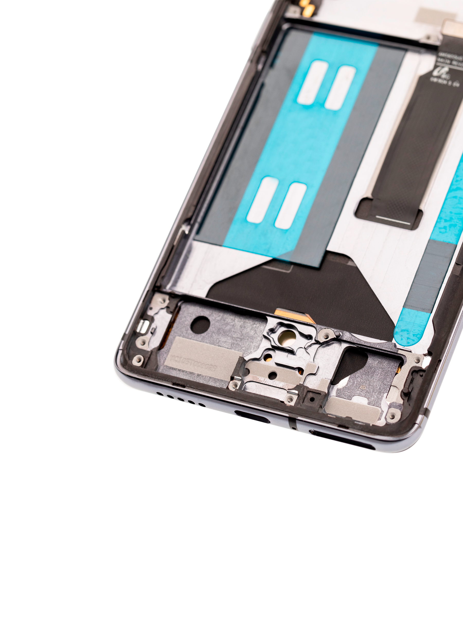 OLED Assembly With Frame Compatible For OnePlus 7T Replacement (Vemake) (Frosted Silver)
