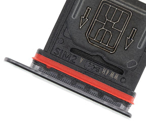 Replacement Single Sim Card Tray Compatible For OnePlus 7T (Frosted Silver)