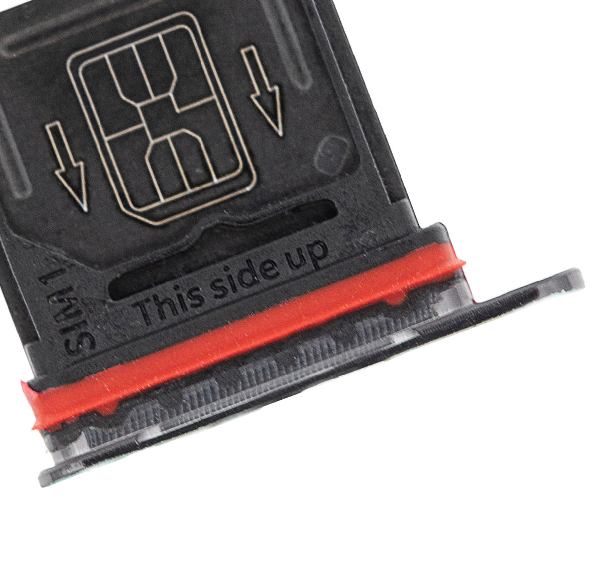 Replacement Single Sim Card Tray Compatible For OnePlus 7T (Frosted Silver)