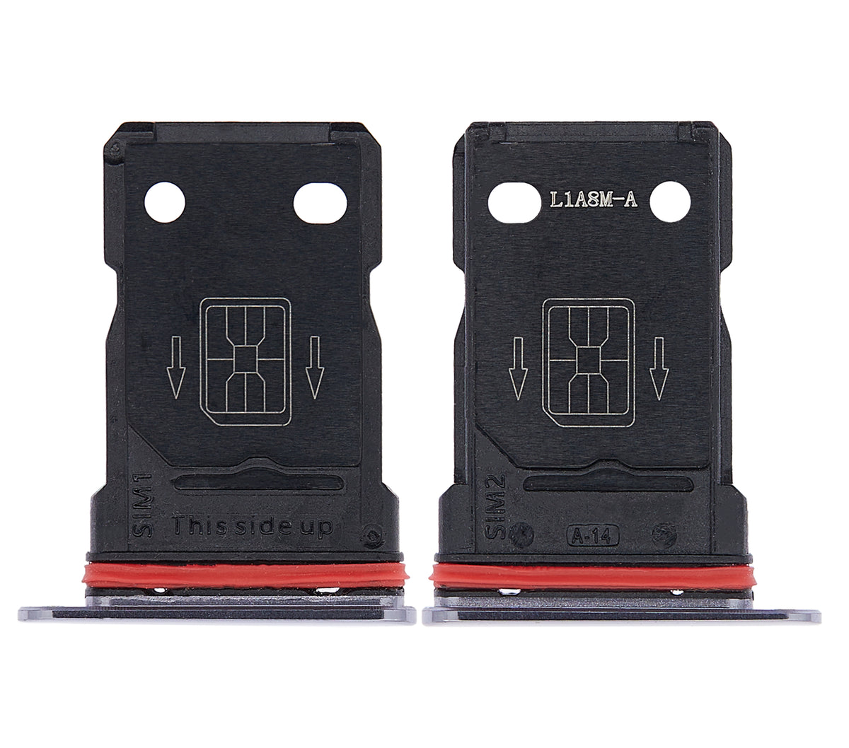 Replacement Dual Sim Card Tray Compatible For OnePlus 7T (Frosted Silver)