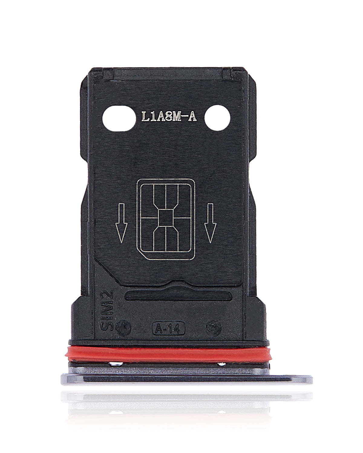 Replacement Dual Sim Card Tray Compatible For OnePlus 7T (Frosted Silver)