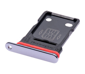 Replacement Dual Sim Card Tray Compatible For OnePlus 7T (Frosted Silver)