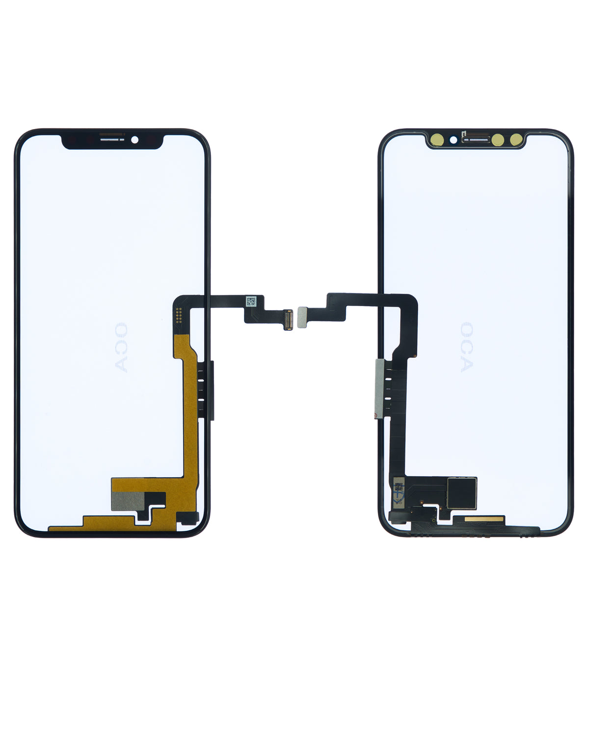 4 in 1 Long Flex (Digitizer Touch With Glass + OCA + Frame Pre-installed) Compatible For iPhone X (OCA Master)