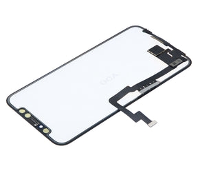4 in 1 Long Flex (Digitizer Touch With Glass + OCA + Frame Pre-installed) Compatible For iPhone X (OCA Master)