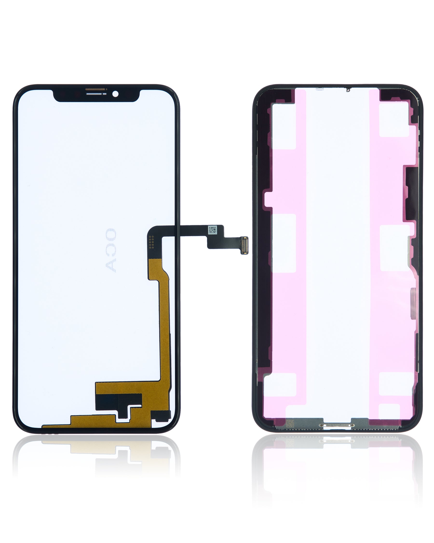 4 in 1 Long Flex (Digitizer Touch With Glass + OCA + Frame Pre-installed) Compatible For iPhone XS (OCA Master)