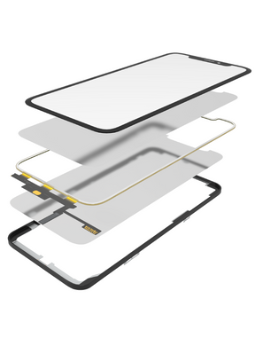 4 in 1 Short Flex (Digitizer Touch With Glass + OCA + Frame Pre-installed) Compatible For iPhone XS Max (OCA Master)