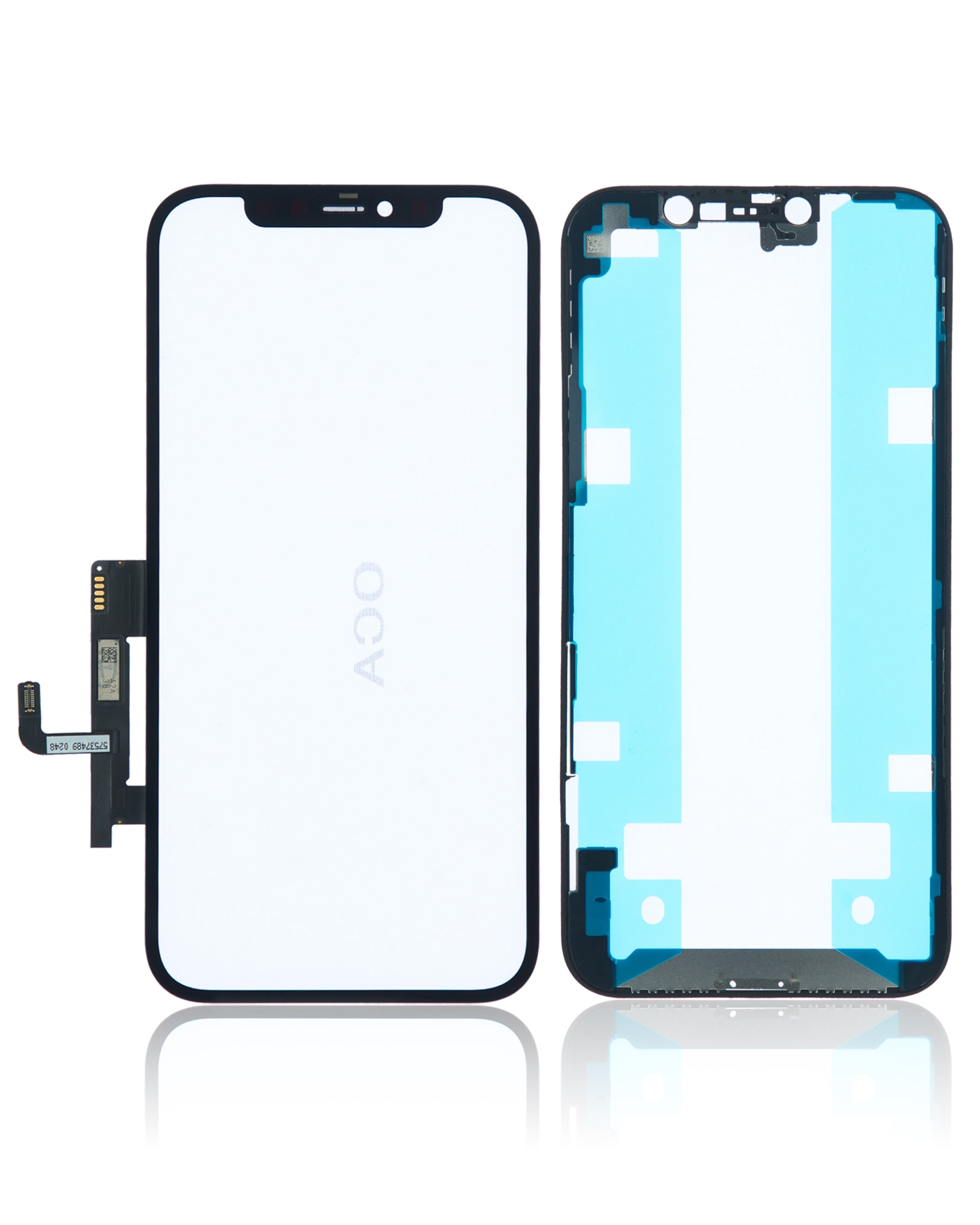 4 in 1 Short Flex (Digitizer Touch With Glass + OCA + Frame Pre-installed) Compatible For iPhone 12 / 12 Pro (OCA Master)