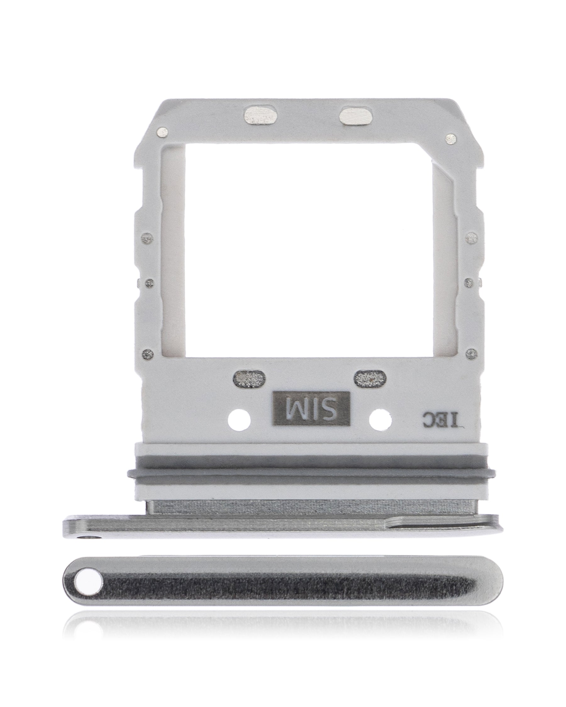 Single Sim Card Tray Replacement  Compatible For Samsung Galaxy S10 5G (Crown Silver)