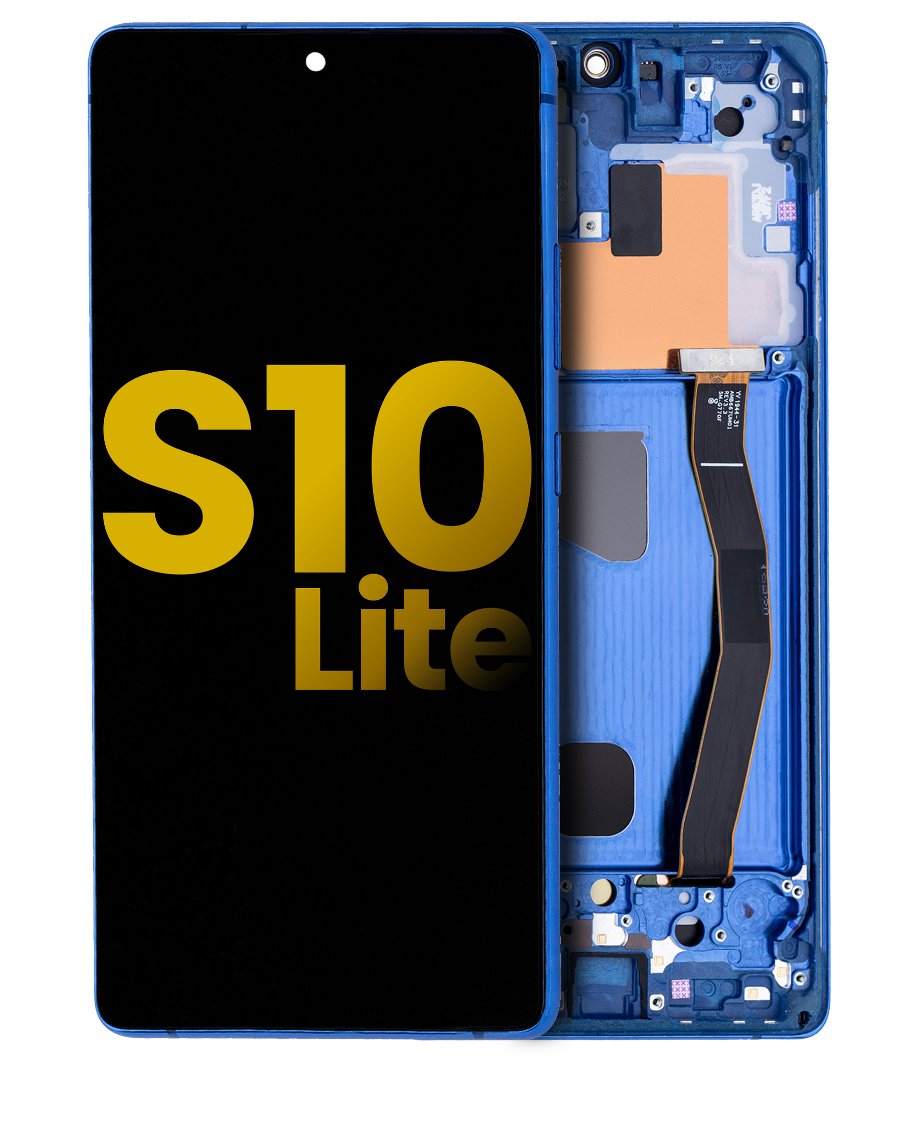 OLED Assembly With Frame Compatible For Samsung Galaxy S10 Lite  Replacement (Service Pack) (Prism Blue)