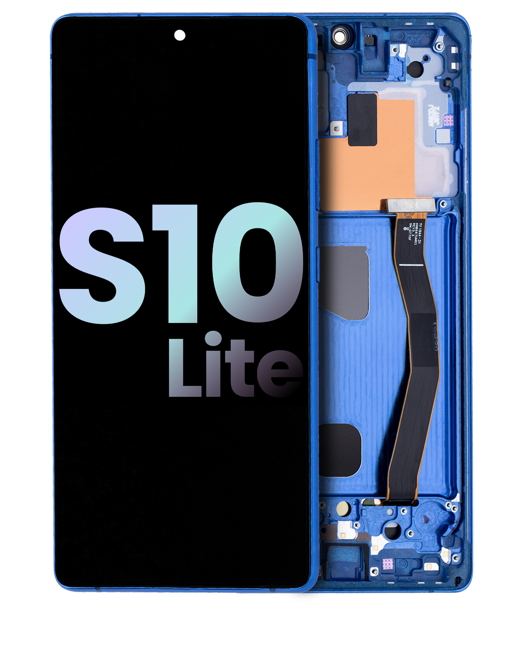 OLED Assembly With Frame Compatible For Samsung Galaxy S10 Lite  Replacement (Service Pack) (Prism Blue)