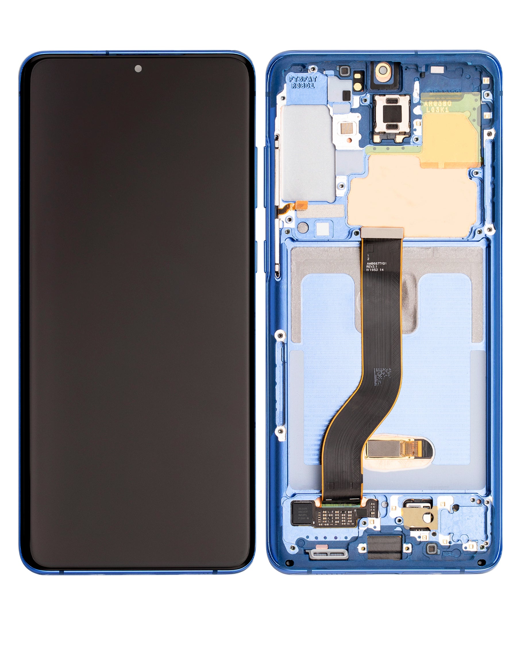 OLED Assembly With Frame Compatible For Samsung Galaxy S20 Plus 5G Replacement  (Refurbished) (Aura Blue)