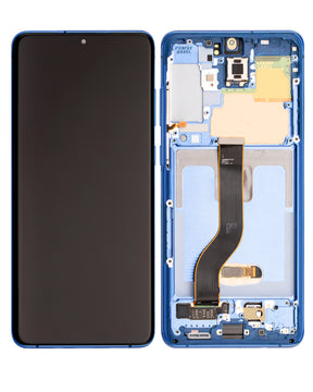 OLED Assembly With Frame Compatible For Samsung Galaxy S20 Plus 5G Replacement  (Refurbished) (Aura Blue)