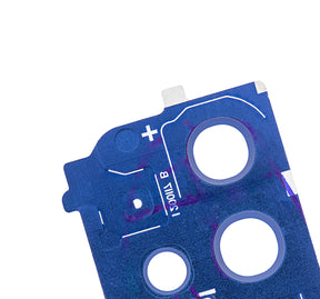 Replacement Back Camera Lens With Cover Bezel Ring Compatible For Samsung Galaxy S20 Plus (Cloud Blue)