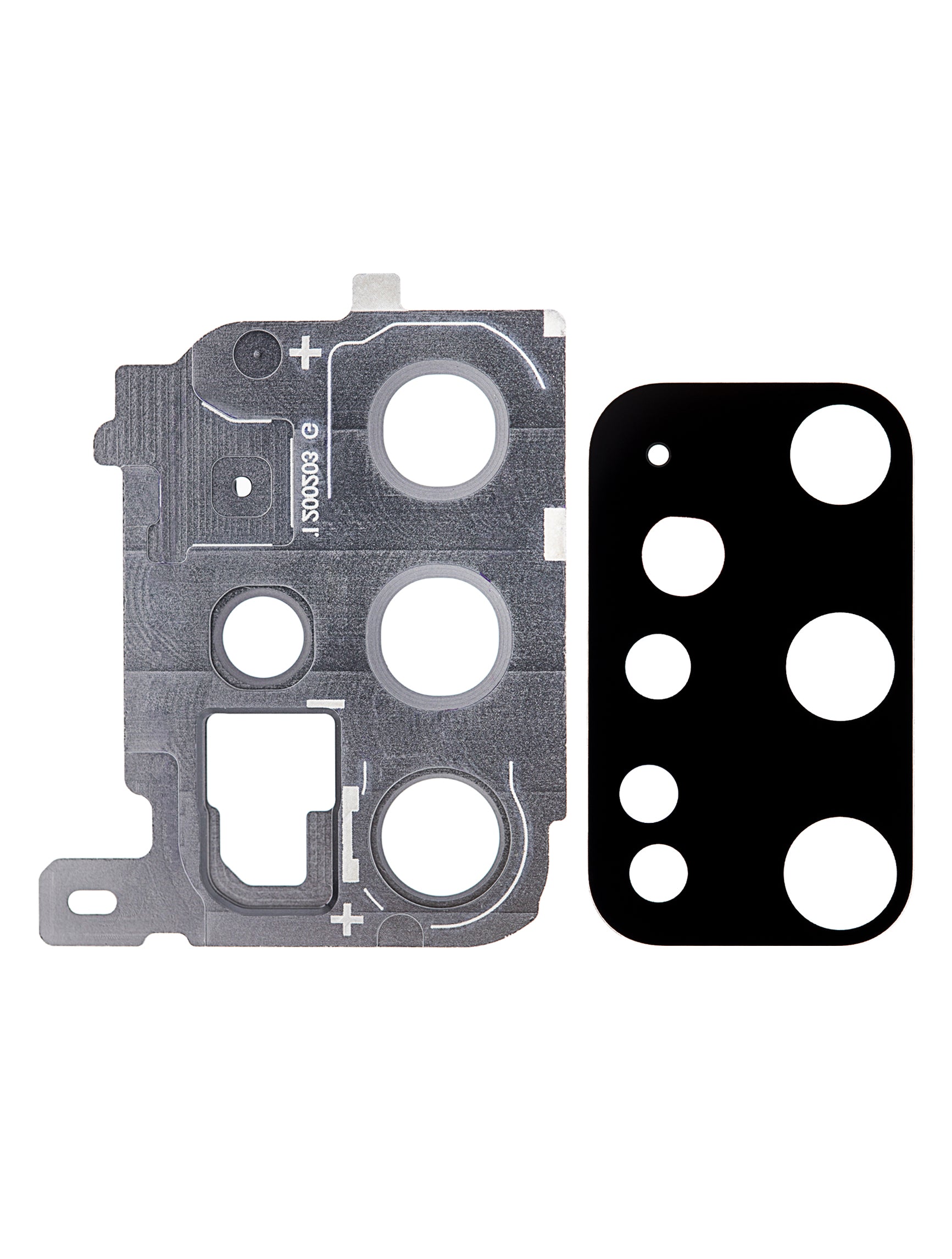 Replacement Back Camera Lens With Cover Bezel Ring Compatible For Samsung Galaxy S20 Plus (Cosmic Gray)