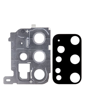 Replacement Back Camera Lens With Cover Bezel Ring Compatible For Samsung Galaxy S20 Plus (Cosmic Gray)