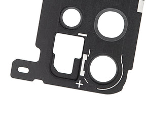 Back Camera Lens With Cover Bezel Ring Compatible For Samsung Galaxy S20 Plus Replacement (Cosmic Black)