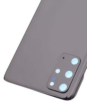 Back Cover Glass With Camera Lens Compatible For Samsung Galaxy S20 Plus Replacement  (No Logo) (Vemake) (Cosmic Black)