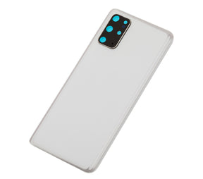 Back Cover Glass With Camera Lens Compatible For Samsung Galaxy S20 Plus Replacement  (No Logo) (Vemake) (Cloud White)