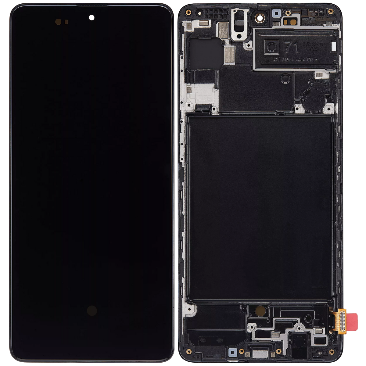 Replacement OLED Assembly With Frame Compatible For Samsung Galaxy A71 (A715 / 2020) (6.67") (Aftermarket Plus: Soft) (All Colors)
