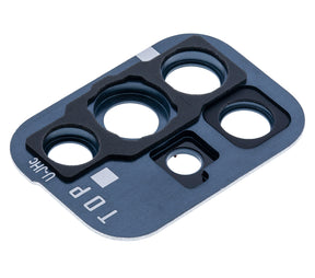 Replacement Back Camera Lens With Cover Bezel Ring Compatible For Samsung Galaxy A71 (A715 / 2020) (Prism Crush Black)