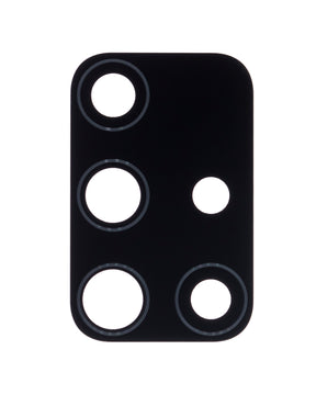 Replacement Back Camera Lens With Cover Bezel Ring Compatible For Samsung Galaxy A71 (A715 / 2020) (Prism Crush Black)