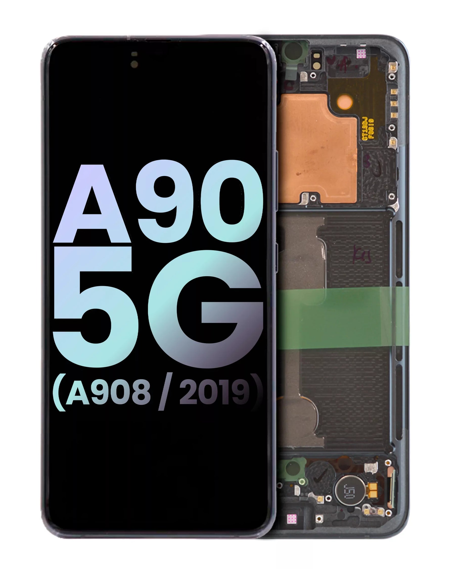 Replacement  OLED Assembly With Frame Compatible For Samsung Galaxy A90 5G (A908 / 2019) (Service Pack) (Black)