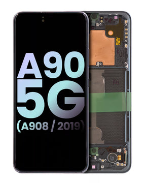 Replacement  OLED Assembly With Frame Compatible For Samsung Galaxy A90 5G (A908 / 2019) (Service Pack) (Black)