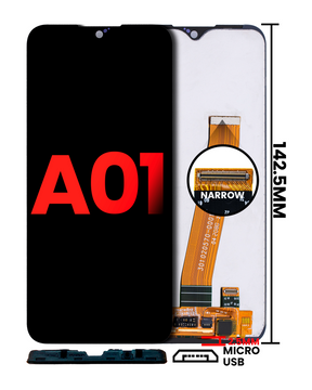 LCD Assembly Without Frame Compatible For Samsung Galaxy A01 (Global Model) (Micro USB Frame) (Aftermarket Plus: Incell) (All Colors)
