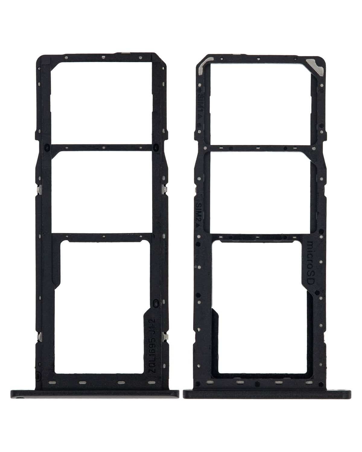 Dual Sim Card Tray Compatible For Samsung Galaxy A01 (A015 / 2020) (Black)