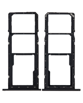 Dual Sim Card Tray Compatible For Samsung Galaxy A01 (A015 / 2020) (Black)