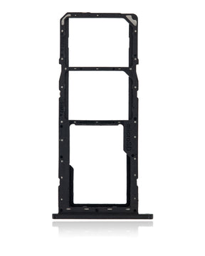 Dual Sim Card Tray Compatible For Samsung Galaxy A01 (A015 / 2020) (Black)