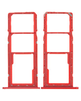 Dual Sim Card Tray Compatible For Samsung Galaxy A01 (A015 / 2020) (Red)