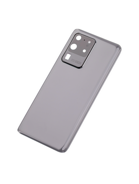 Replacement Back Cover Glass With Camera Lens Compatible For Samsung Galaxy S20 Ultra (No Logo) (Vemake) (Cosmic Gray)