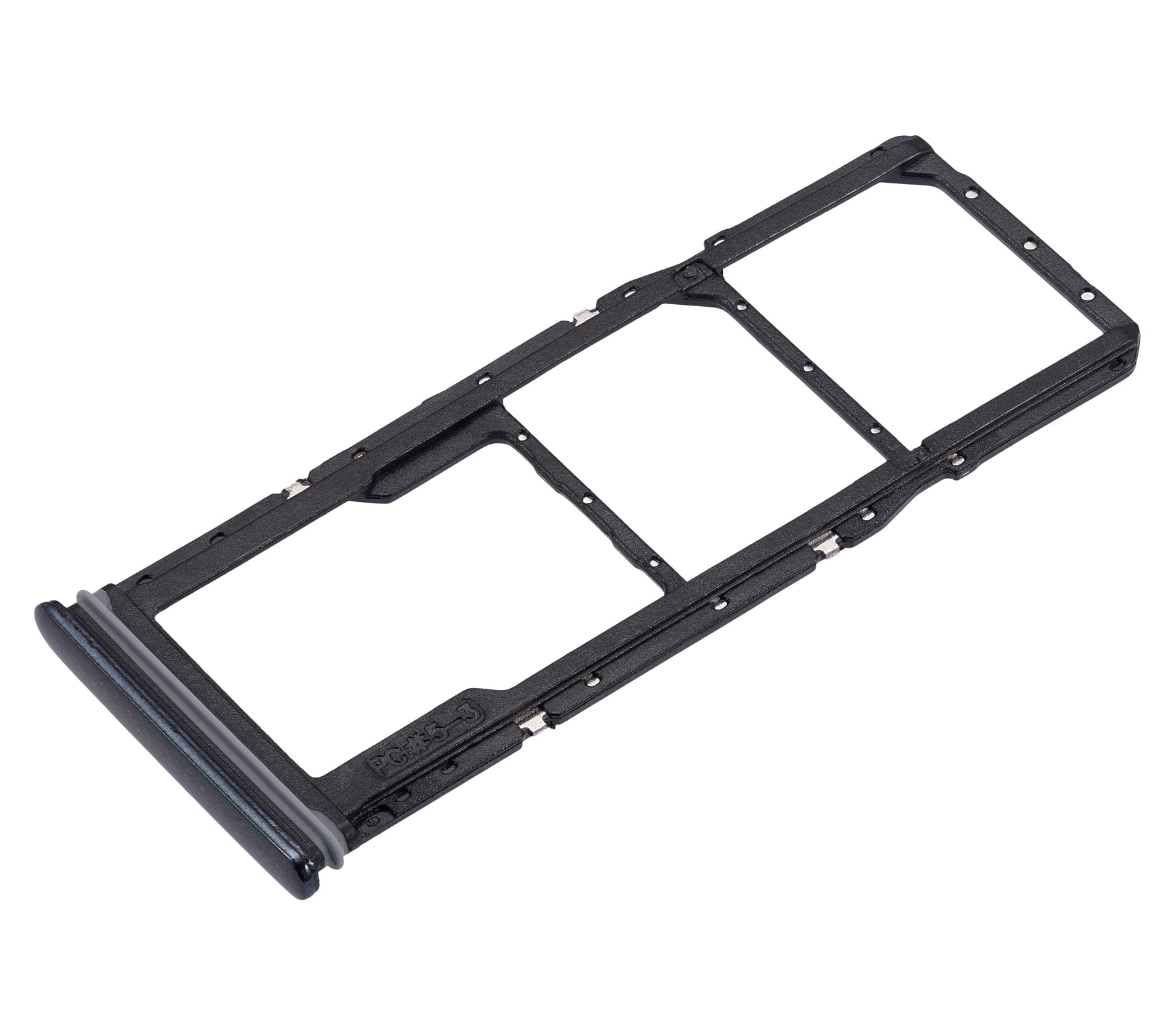 Dual Sim Card Tray Compatible For Samsung Galaxy A9 Replacement (A920 / 2018) (Caviar Black)