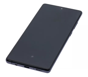 OLED Assembly With Frame Compatible For Samsung Galaxy A716V Replacement  (A716V / 2020) (Verizon 5G UW Frame Only) (Refurbished) (Prism Cube Black)