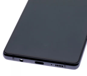 OLED Assembly With Frame Compatible For Samsung Galaxy A716V Replacement  (A716V / 2020) (Verizon 5G UW Frame Only) (Refurbished) (Prism Cube Black)