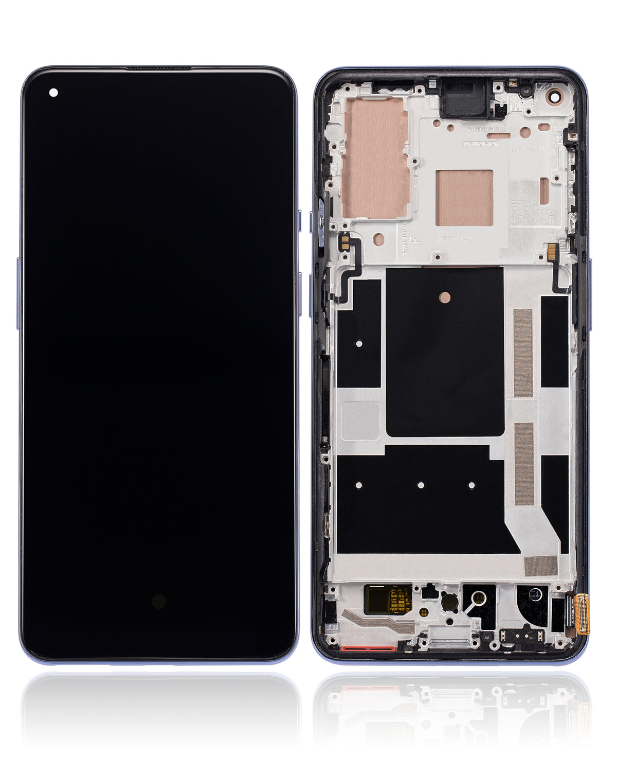 Replacement OLED Assembly With Frame Compatible For OnePlus 9 (International Version) (Refurbished) (Winter Mist)