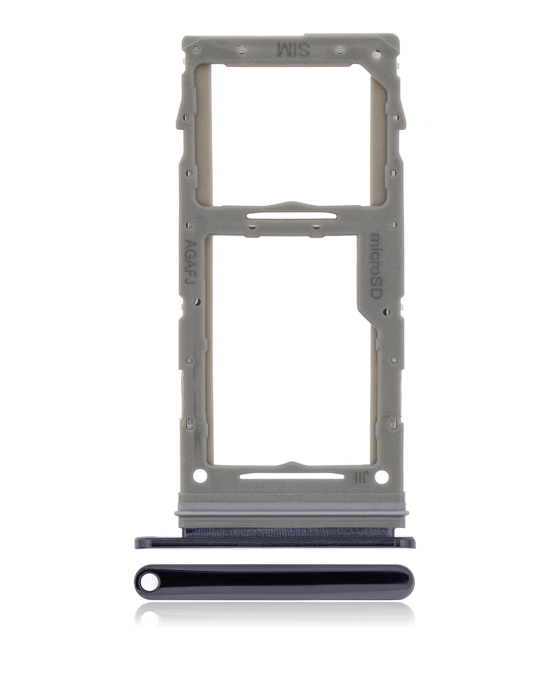 Single Sim Card Tray Replacement Compatible For Samsung Galaxy A71 5G (A716 / 2020) (Prism Cube Black)