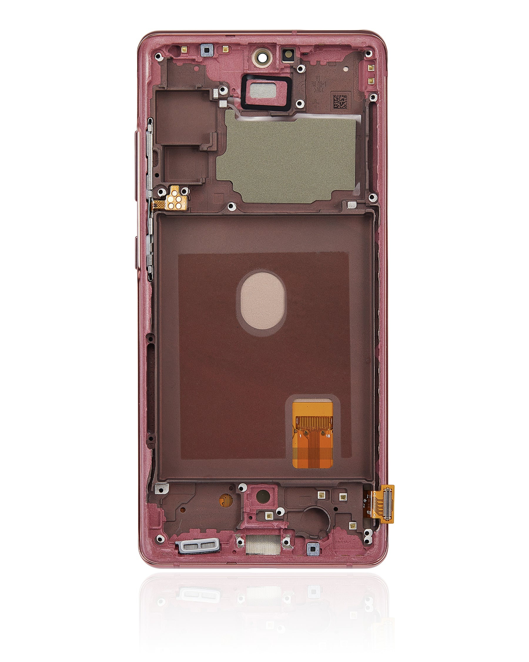 Replacement OLED Assembly With Frame Compatible For Samsung Galaxy S20 FE 4G / 5G (Vemake) (Cloud Red)