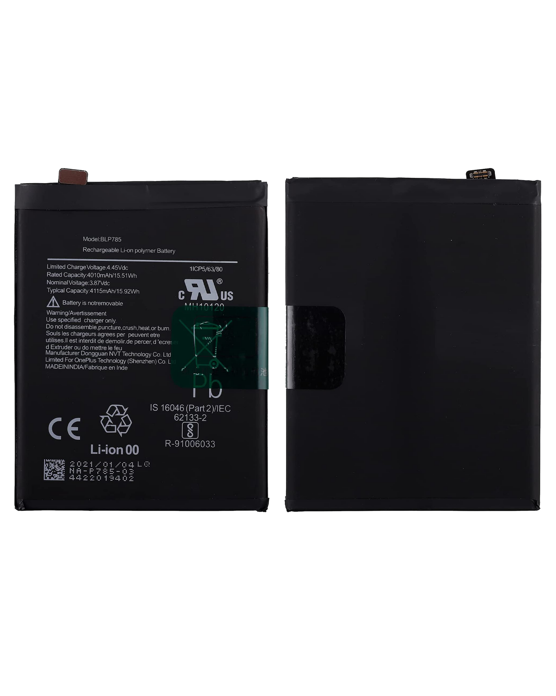 Replacement Battery Compatible For OnePlus Nord 4G (BLP785)