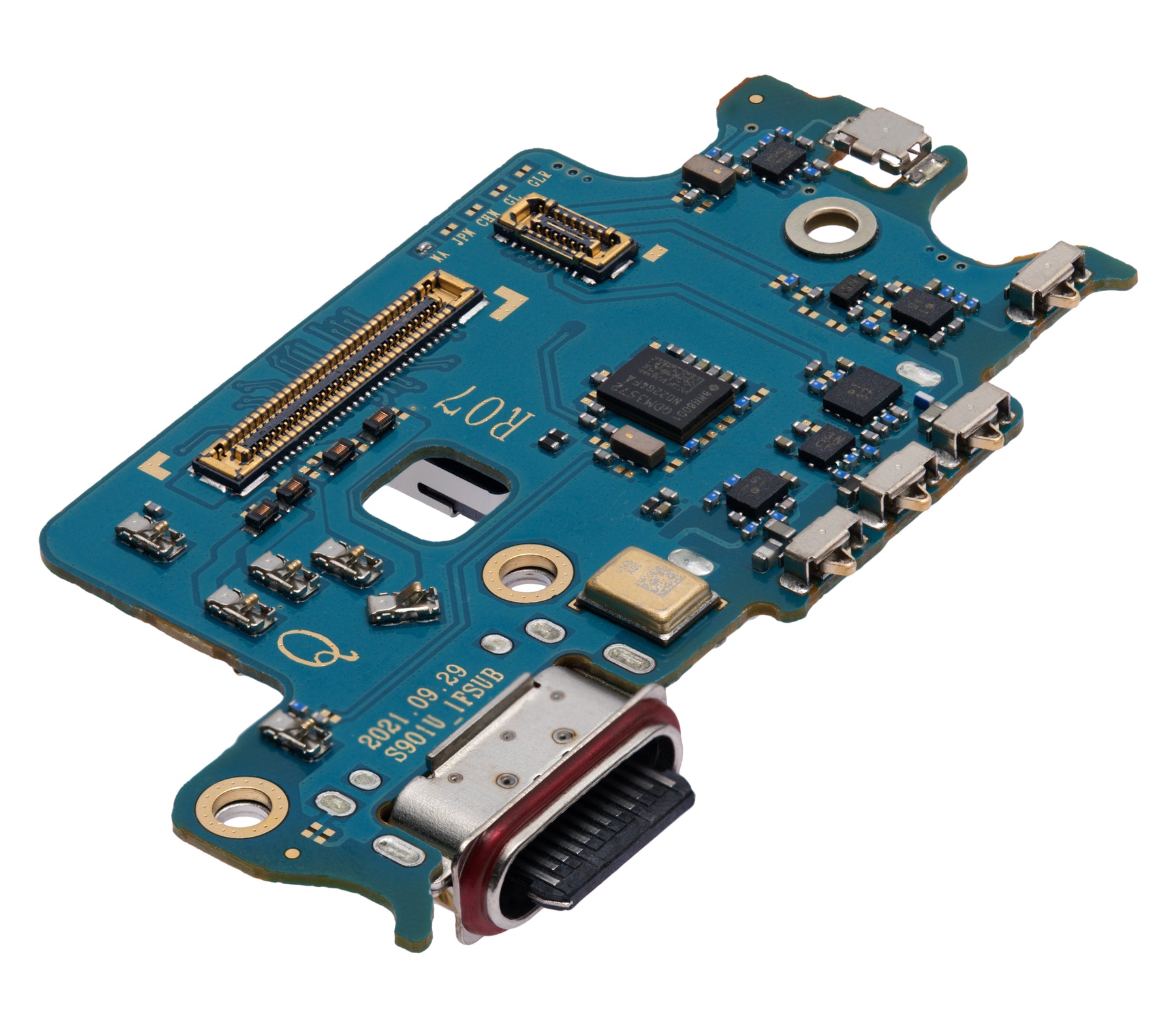 Charging Port Board With Sim Card Reader Compatible For Samsung Galaxy S22 5G (S901U) (US Version) (Premium)