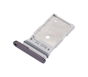 Dual Sim Card Tray Compatible For Samsung Galaxy S22 Ultra  Replacement (Phantom Black)