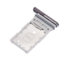 Dual Sim Card Tray Compatible For Samsung Galaxy S22 Ultra  Replacement (Phantom Black)