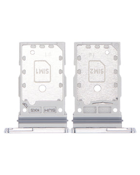 Replacement Dual Sim Card Tray Compatible For Samsung Galaxy S22 Ultra (White)