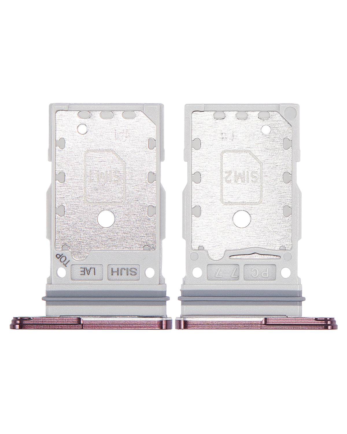 Dual Sim Card Tray Replacement Compatible For Samsung Galaxy S22 Ultra (Burgundy)