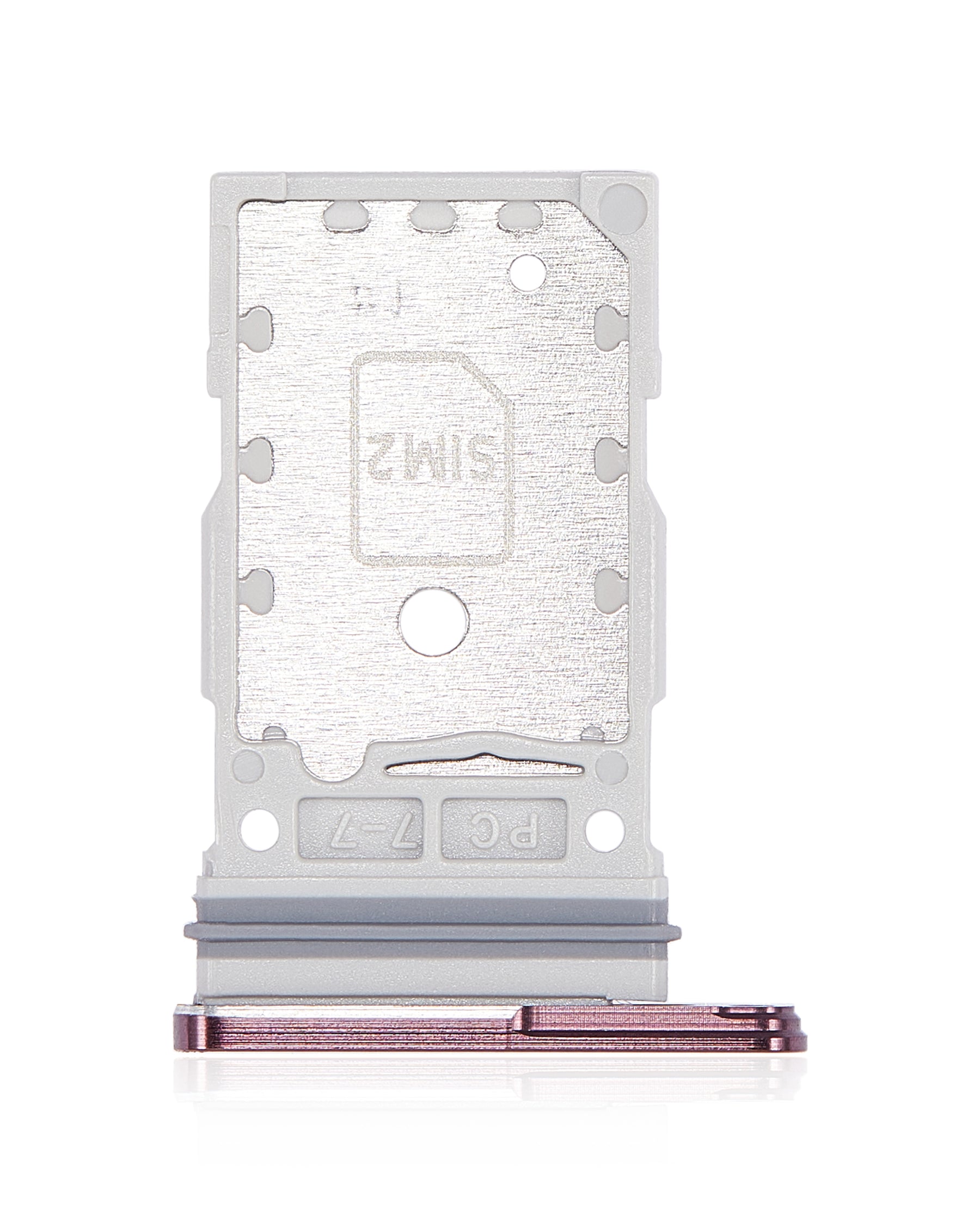 Dual Sim Card Tray Replacement Compatible For Samsung Galaxy S22 Ultra (Burgundy)