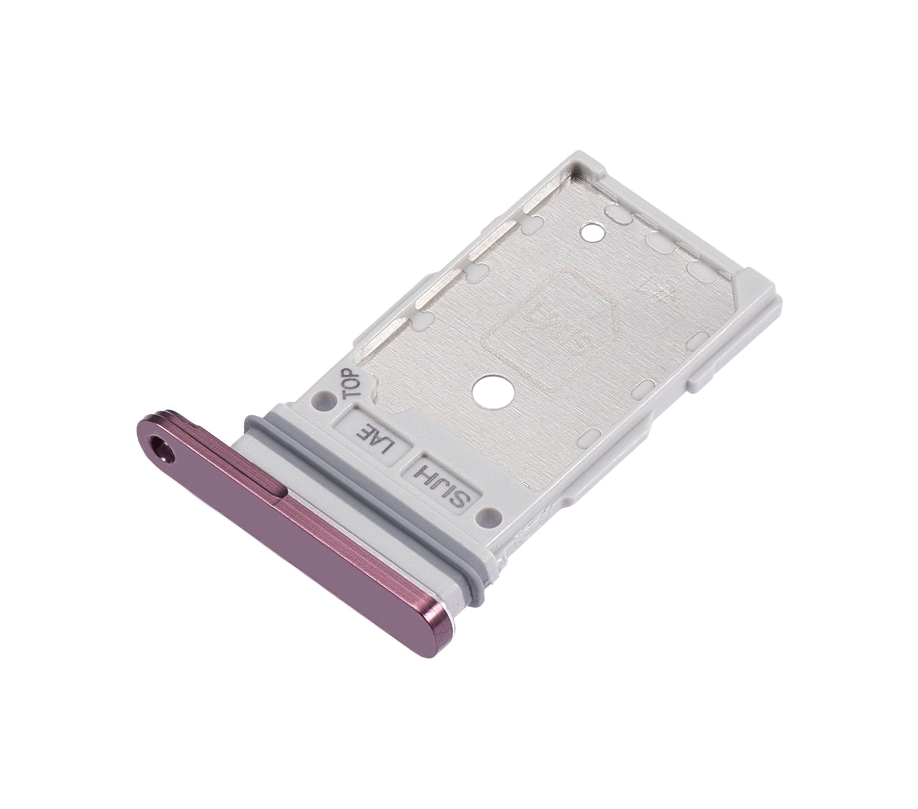 Dual Sim Card Tray Replacement Compatible For Samsung Galaxy S22 Ultra (Burgundy)