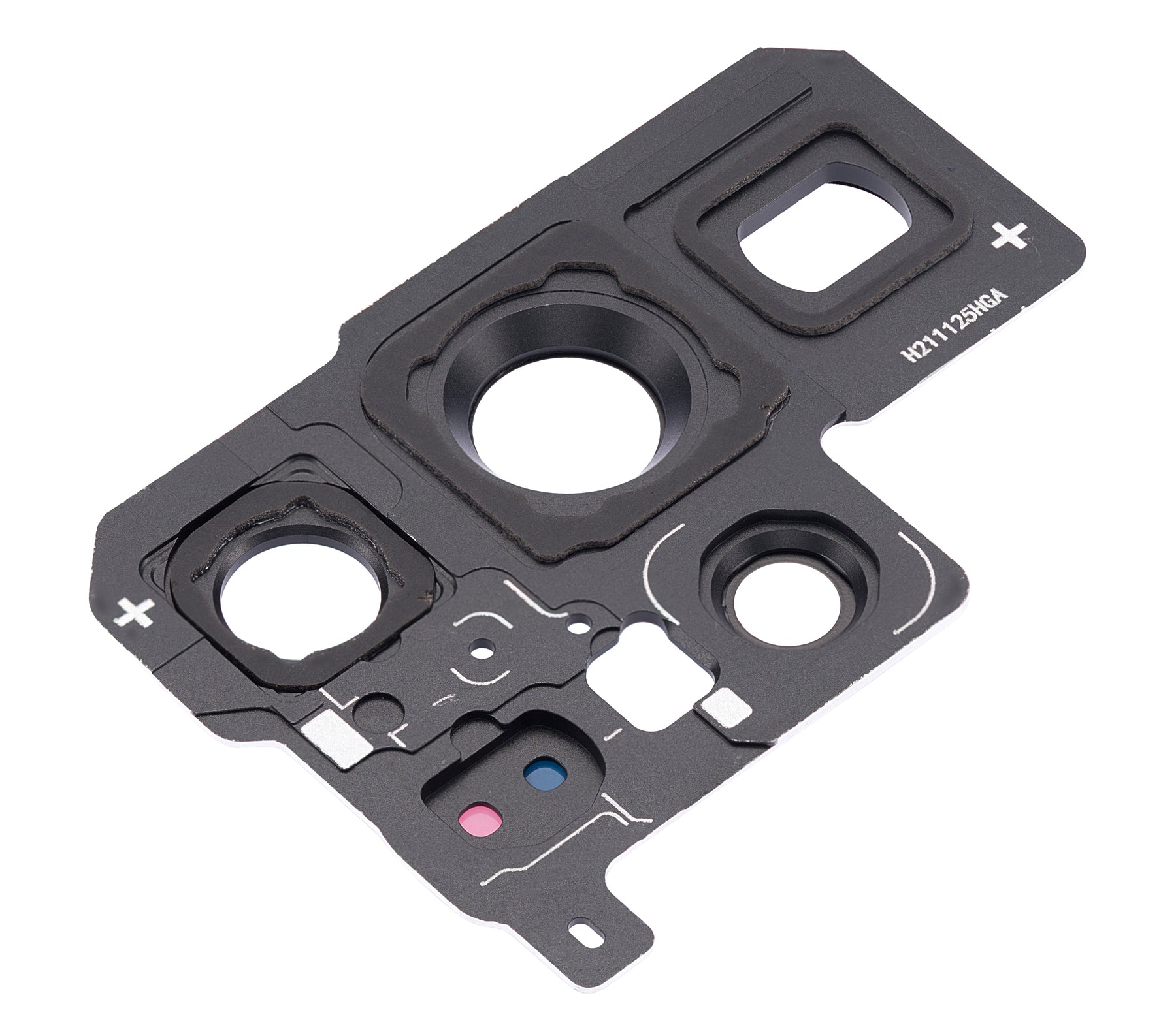 Back Camera Lens With Bezel Ring Compatible For Samsung Galaxy S22 Ultra Replacement (Phantom Black)