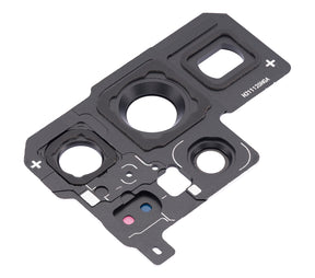 Back Camera Lens With Bezel Ring Compatible For Samsung Galaxy S22 Ultra Replacement (Phantom Black)