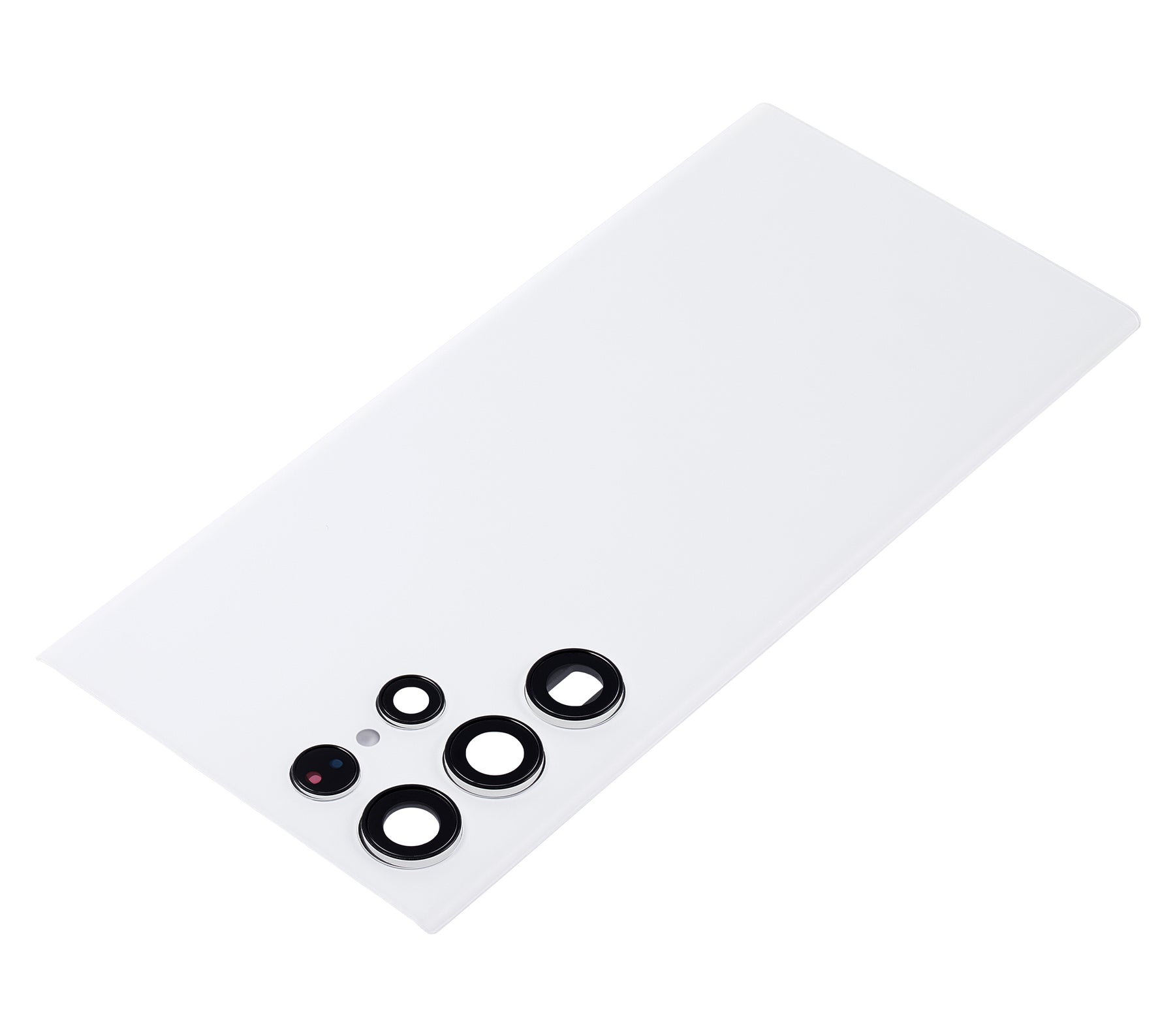 Back Cover Glass With Camera Lens Compatible For Samsung Galaxy S22 Ultra 5G Replacement(No Logo) (Vemake) (White)